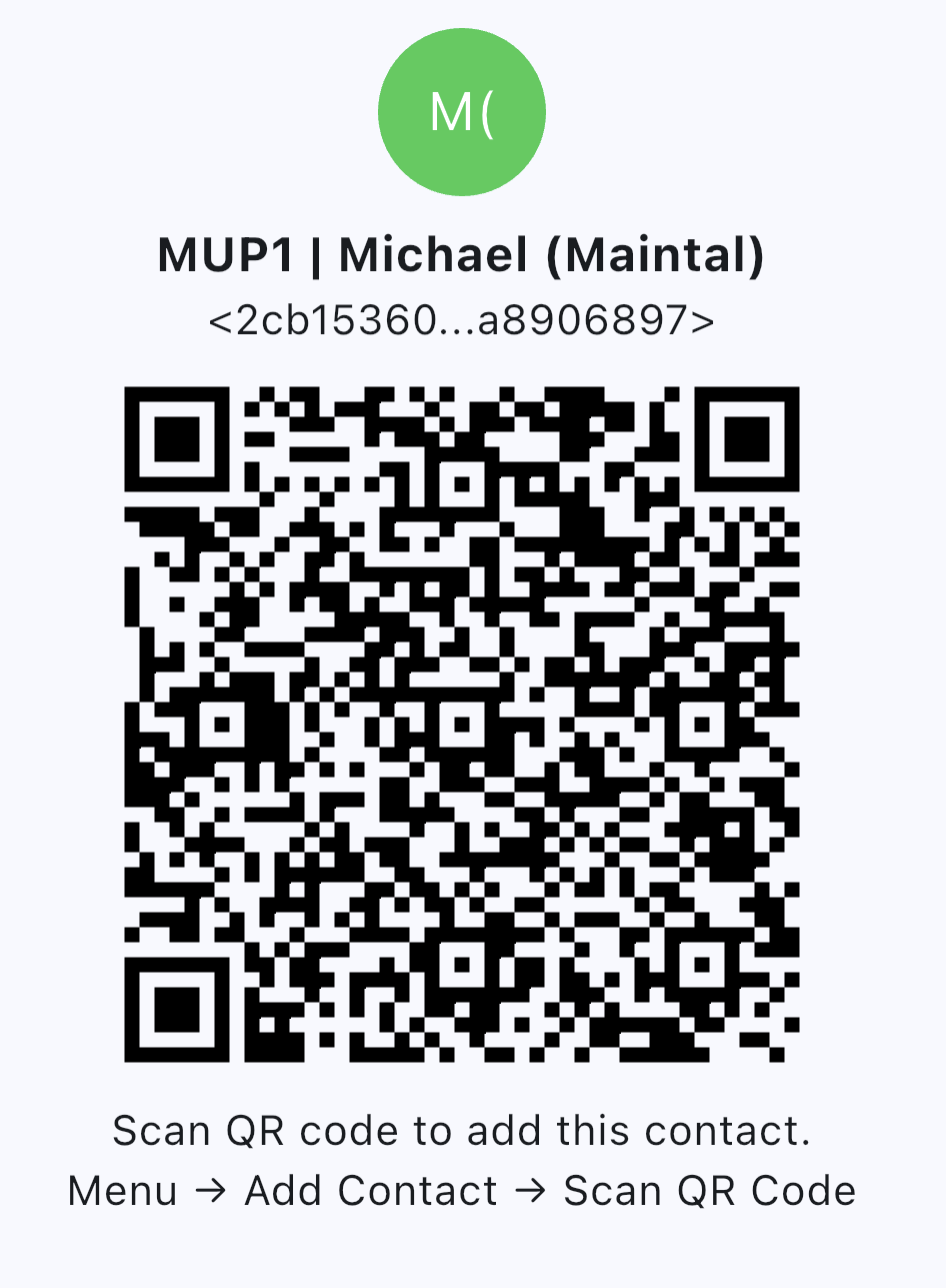 Mein Kontakt-QR-Code für Meshcore
